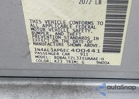 2014 Nissan Altima 2.5 Sv from USA, damaged, VIN 1N4AL3AP6EC400441
